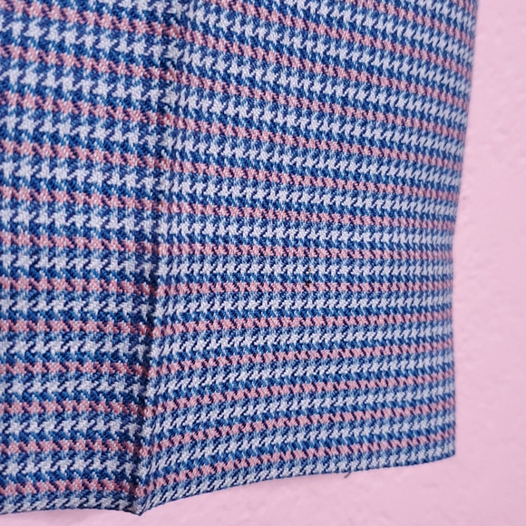 Pendleton Plaid Houndstooth Blue Wool Pants - Picture 11 of 16